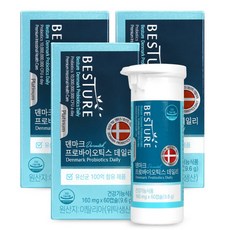 베스처 덴마크 프로바이오틱스 데일리 유산균, 상세 설명 참조, 60캡슐 3개