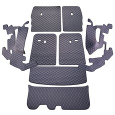 차팡 풀커버 SS 원단 차량용 트렁크매트 블랙 + 벨크로 까끌이 15p + 보들이 15p, 기아, 쏘렌토 MQ4 7인승 2020년형(스피커 무), 기아