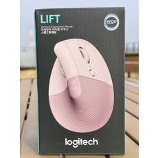 로지텍 LIFT 인체공학 버티컬 무선 마우스 핑크, 단품, 단품