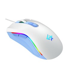 긱스타 7버튼 RGB LED 게이밍 마우스 GM500, 블루