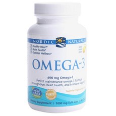 노르딕내츄럴스 오메가 3 690mg 레몬 소프트 젤, 60개입, 1개