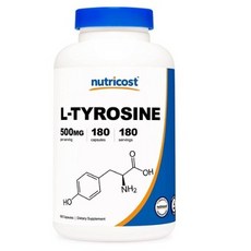 뉴트리코스트 L-티로신 500mg 캡슐 글루텐 프리, 180개입, 3개