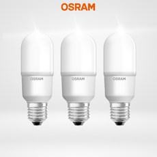오스람 LED 스틱 전구 램프 7W 9W 10W 12W, LED 3000K (전구색)