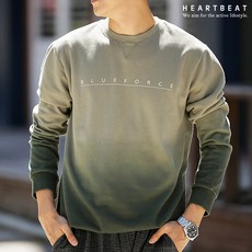 하트비트 남성용 헤엘튼 맨투맨 베이직핏 라운드 긴팔 티셔츠 빅사이즈 커플룩 단체복
