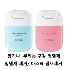 구강 청결제 입냄새 제거제 스프레이형 향기나 구강스프레이 20ml 2종 (스피아민트/프레쉬민트), 스피아민트1개(핑크)+후레쉬민트1개(블루)