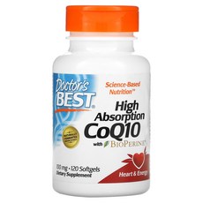 닥터스 베스트 하이 앱솔션 고흡수 CoQ10 100 300mg 소프트젤 60정, 120개, 100 mg