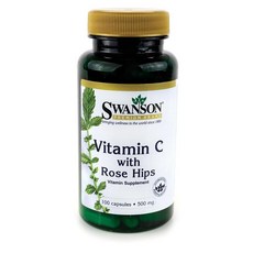 스완슨 비타민 C 로즈 힙 포함 500mg 캡슐, 100개입, 1개