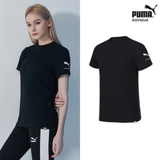 푸마 푸마 코튼 반팔티셔츠 1종 블랙 남여 공용 최신상