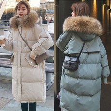 겨울 여성 롱패딩 빅사이즈 두꺼운 패딩점퍼 퍼 후드 자켓