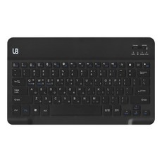UB BK1 휴대용 무선 블루투스 키보드 슬림형, 블랙, 라지