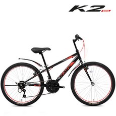 케이투바이크 MTB자전거 메커드24GS 24인치 21단 조립별도, 메커드24GS(레이브) 매트블랙