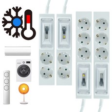 안전인증 ITPLUS 고용량 멀티탭 냉난방기 에어컨 히터 난방기 최대 4000W, 05.고용량 누전 2구 3M