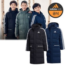 아디다스 키즈 130cm 150cm 주니어 3S 롱패딩 덕다운 2종택1-EH4202 EH4203