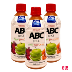 ABC주스 에이비씨 쥬스 ABC 주스 사과 비트 당근 비율 즙 엑기스 원액 호르몬주스 BP 황금비율 오토파지 폴리페놀 안토시아닌 이소플라본 질산염 항산화 베타카로틴 apple beet carrot 중년 여성 다이어트 체지방 내장지방 클렌즈 몸매관리, 6개, 350ml