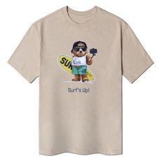 일루소 남여공용 서프 베어 반팔티 빅사이즈 4color