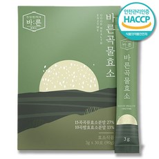 [ 리뉴얼 업그레이드 제품 ] 바른 곡물 효소 3g x 30포 국내산 100% 곡물 역가수치 식물유래 식이섬유 난소화성말토덱스트린 치커리뿌리 추출물 발효효소 효소곡물 바름, 6박스 (6개월분)