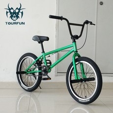 묘기 bmx 자전거 전문 초보 익스트림 기술 입문용 스턴트 바이크 가성비 성인 스포츠, 눈부신 녹색 업그레이드