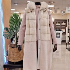 안지크 NC09 폭스퍼 후드 밍크양모 조끼 df4mt5950