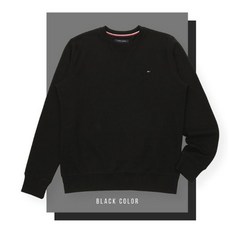 타미힐피거 커플추천 봄 윙클 맨투맨 BLACK