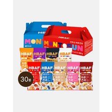 HBAF 바프 먼투썬 하루견과 선물세트 30봉 9종, 브라운 선물세트 (20gX30봉)