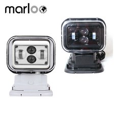 153집어등 낚시 해루질 집어등 7inch 360도 원격 제어 led 검색 빛 60w, 하이 베이스 블랙