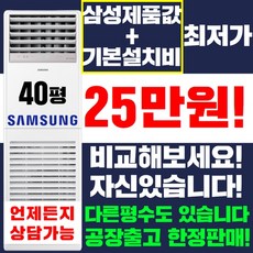 삼성 스탠드에어컨 냉난방기 냉온풍기 15평 18평 23평 30평 40평 [실외기포함] 인버터 업소용 사무용, (냉/난방) 삼성 스탠드형 40평(380v)