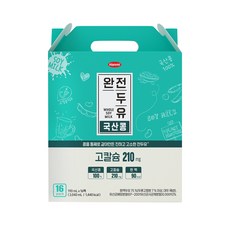 한미 완전두유 국산콩 고칼슘, 190ml, 16개