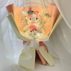 러블리팜 산리오 인형 벌룬 LED 조명 비누 꽃다발, 마이멜로디