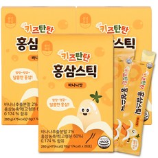 풍년보감 키즈탄탄 어린이 홍삼 젤리 스틱 바나나맛, 280g, 3박스