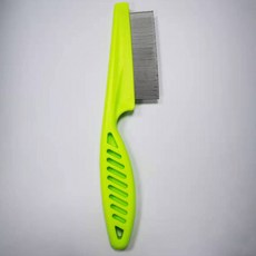 반려동물 브러쉬 고양이 빗질 강아지 사랑빗 털빠짐 Home Pet Animal Care Protect Flea Comb for Do Cat 스테인레스 스틸 컴포트 벼룩 머리 칩, M 18.5cm, 04 Green