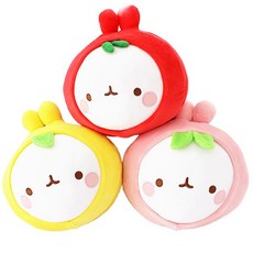 [몰랑이] 동글동글 귀여운 몰랑 과일 얼굴 인형 25cm 3종, 레드(사과)