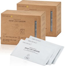 패밀리그라운드 건조기 시트 섬유유연제 클린코튼향, 40매, 2개