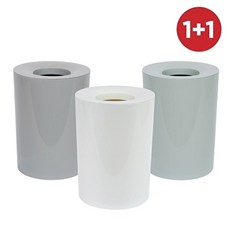 창신리빙 프랑코 오픈휴지통 10L 1+1 세트, 화이트+화이트