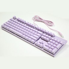 클리커스 보라색 기계식 키보드 라푸 V500pro, 퍼플-흑축