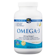 노르딕내츄럴스 오메가 3 690mg 레몬 소프트 젤, 180개입, 1개