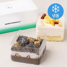 삼초마을 정식카페 하루방 흑임자 190g + 옥수수 무스 케이크 190g 세트 (냉동), 1세트