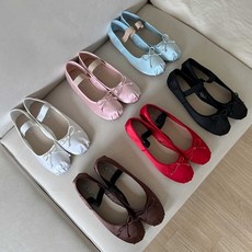 여성 발레리나 리본 플랫 슈즈 예쁜 신발 정장 단화