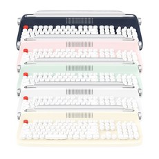 엑토 B503 레트로 감성 블루투스 타자기 키보드, 민트