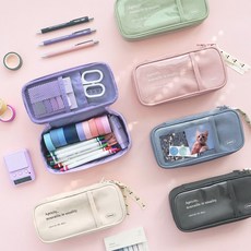 아이코닉 코트니 그랜드 펜 파우치, COTTEN BLUE, 1개
