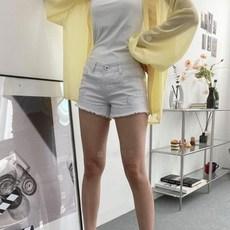 옷자락 [옷자락] 여자 컷팅진 흠뻑쇼 블루숏팬츠 반바지
