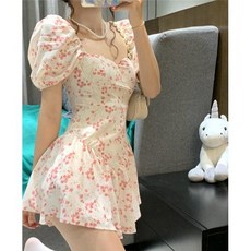 봄 여름 하객 벌룬소매 린넨 30대 40대 퍼프소매 원피스