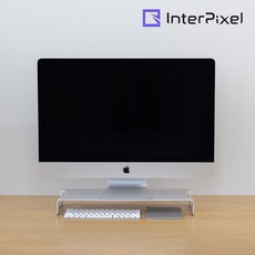 인터픽셀 알루미늄 모니터 받침대 IMT-M01 모니터선반 메탈거치대 두께5T, 단품
