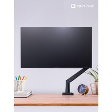 인터픽셀 IPA-SB1 싱글 모니터암 메탈 거치대 가스 스프링 효율적인 공간 활용