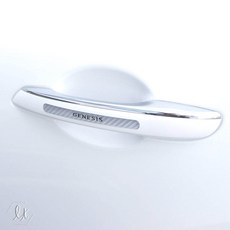 가오 제네시스 G70 G80 G90 도어외캐치 손잡이 로고 엠블럼 포인트 몰딩 익스테리어, 블루카본(4P)