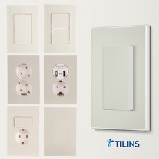 틸인스 Ti2 화이트그레이 전등 스위치 콘센트 커버 교체 방 벽 매립 거실 주방 욕실 USB, 28.Ti2화이트그레이_CATV 2방