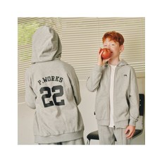 [포인터웍스 by헤지스키즈] 주니어 루즈핏 후드집업_MELANGE GREY (ISF41JD03G_MY)
