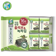 지도표 성경김 올리브&녹차 도시락 16단(4g X 16봉), 16봉, 4g