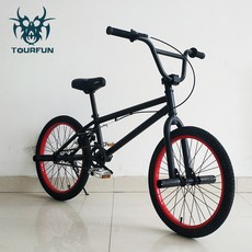 BMX bmx 묘기용 비엠엑스 청소년 묘기 자전거 입문용, AF 블랙과 레드 업그레이드 버전