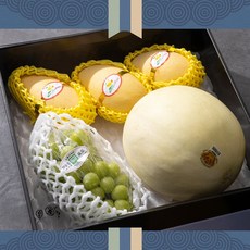 [선물세트]고당도 프리미엄 멜론1수+샤인머스켓1수+태국망고3과