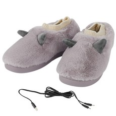 발난로 발온열기 사무실히터 전기발난로 발보온덮개 내구성 USB 온열 발 난방 슬리퍼 안전하고 편안한 홈 오피스 사용, 01 M, 03 보라색